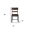 Homeroots Set of Two Dark Brown Solid Wood Ladder Back Dining Side Chairs, 2PK 661263 - alternate 4