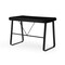 Homeroots 43" Black Wood and Metal Writing Desk With Two Drawers 543762 - alternate 4