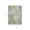 Homeroots 5' X 8' Green And Ivory Abstract Washable Indoor Outdoor Area Rug 612323 - alternate 4