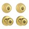 Kwikset Tylo Polished Brass Exterior Entry Door Knob and Single Cylinder Deadbolt Project Pack 242T 3 CP CODE K2 BBPKG - alternate 2