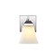 Jonathan Y Staunton 5" 1-Light Farmhouse Cottage Metal LED Vanity Light with Frosted Glass Shade, Chrome JYL7522B - alternate 4