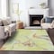 Homeroots 5' X 8' Artichoke Green Blue And Brown Abstract Washable Indoor Outdoor Area Rug 597759 - alternate 3