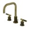 Kingston Brass Widespread Bathroom Faucet with Knurled Handle and Brass Pop-Up, Antique Brass FSC893KNLAB - alternate 1