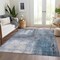 Homeroots 10' X 14' Blue Gray And Ivory Abstract Washable Indoor Outdoor Area Rug 603616 - alternate 4