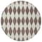 Homeroots 8' Brown Round Geometric Washable Indoor Outdoor Area Rug 577021 - alternate 5