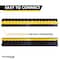Kable Kontrol Cable Ramp, 1.77 in H, 35.43 in L, 9.842 in W, 2 Channel, Polyurethane/Rubber, Black, Yellow CP9987 - alternate 5