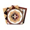 Homeroots 8" X 8" Shades Of Brown Mosaic Peel And Stick Removable Tiles 390897 - alternate 1
