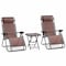 Serenelife Outdoor Zero Gravity Lounge Chair Set with Table SLZGHTBRM65 - alternate 1
