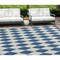 Homeroots 8' X 10' Navy Blue And Ivory Geometric Washable Indoor Outdoor Area Rug 577070 - alternate 1