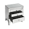 Homeroots 24" Clear Glass Three Drawer Chest 389759 - alternate 1
