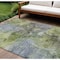 Homeroots 10' X 14' Olive Green And Gray Abstract Washable Indoor Outdoor Area Rug 581772 - alternate 1