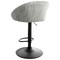 Elama 2 Piece Cloth Adjustable Bar Stool Set in Gray with Black Base ELM-281-GREY - alternate 3