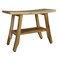 Homeroots 18" X 24" Natural Teak Rectangular Shower Bench With Shelf 376742 - alternate 2