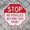 Signmission Stop No Vehicles Beyond This Point, 6 Inch X 6 Inch, Plastic Sign OC-P-6-292 - alternate 5