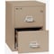Fireking 2 Drawer, 1 Hr Fire & impact rated, 25" depth Letter Knotty Pine 2-1825-CKP - alternate 2