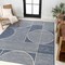 Jonathan Y Arielle Mid-Century Modern Geometric Lines Reversible Washable Navy/Cream 8ft x 10ft Area Rug SVH111A-8 - alternate 3