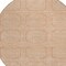 Homeroots 8' Peach And Beige Round Geometric Washable Indoor Outdoor Area Rug 610843 - alternate 5