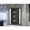Vdomdoors Front Exterior Prehung Metal-Plastic Door, Manux 8933 Matte Black, 2 Side Sidelite Transoms, Office MANUX8933EXD-BLK-W14+32+14xH80-LH - alternate 3