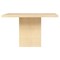 Homeroots 60" Natural Solid Wood Pedestal Base Square Dining Table 606263 - alternate 1