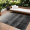 Homeroots 10' X 14' Black Ivory And Gray Ombre Washable Indoor Outdoor Area Rug 602826 - alternate 1
