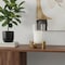 Homeroots 12" Gold Geometric Glass And Metal Tabletop Hurricane Candle Holder 608421 - alternate 3