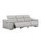 Homeroots 107" Light Gray Top Grain Leather Reclining USB Sofa 643715 - alternate 2