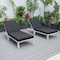 Leisuremod Chelsea Modern Outdoor Weathered Grey Chaise Lounge Chair With Black Cushions CLWGR-77BL2 - alternate 4
