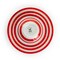 Gibson Home Sunset Stripes 12 Piece Round Fine Ceramic Dinnerware Set in Red 126915.12 - alternate 4