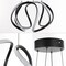 Jonathan Y Euphoria 18.5" 1-Light Contemporary Designer Aluminum/Iron Scribble Integrated LED Pendant Light, Bla JYL1703A - alternate 5