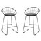Homeroots Set of Two 26" Gray and Black Fabric and Metal Low Back Counter Height Bar Chairs, 2PK 555115 - alternate 1