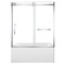 Kingston Brass 60" Acrylic Alcove Right-Hand Drain Tub with Left Sliding Tub Door, White/Polished Chrome KVTAP603222R1 - alternate 1