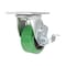 Vestil Polyurethane Swivel With Brake Caster 4 In. Diameter x 2 In. Width 700 lb Green/Black CST-F34-4X2DT-SWB - alternate 1