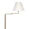 Homeroots 62" Gold And White Swing Arm Floor Lamp With White Fabric Empire Shade 523468 - alternate 3
