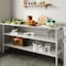 Flash Furniture Woodford Galvanized Under Shelf - Adjustable Lower Shelf for 24in. x 72in. Stainless Steel Tables NH-GU-2472-GG - alternate 3