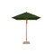Bambrella 7' Square Bamboo Market Umbrella w/1.5" Pole Diameter-Forest Green Canopy 2.1m SQ-L-FG - alternate 1