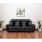 Homeroots 90" Black Reclining USB Sofa And Toss Pillow With Silver Legs 559204 - alternate 3
