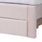 Baxton Studio Elora Modern Light Pink Pleated Velvet Queen Size Storage Bed 255-13812-ZORO - alternate 4
