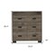 Homeroots 34" Dark Brown Five Drawer Dresser 544015 - alternate 7