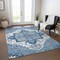 Homeroots 3' X 5' Blue Gray And Ivory Oriental Washable Indoor Outdoor Area Rug 600144 - alternate 5
