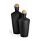 Homeroots Set of Two Black and Brown Metal Cylindrical Urns, 2PK 392210 - alternate 2