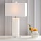 Jonathan Y Tiggie 27" Contemporary Modern Alabaster Rectangular LED Table Lamp, White Alabaster/Clear JYL2009A - alternate 3