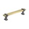 Amerock Overton 5-1/16 in 128 mm Center-to-Center Brushed Gold/Black Chrome Cabinet Pull BP36682BGLBCR - alternate 1