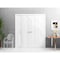 Vdomdoors Sliding Closet Double Bi-fold Doors, Mela 7444 White Silk, Sturdy Tracks Moldings Trims Hardware Se MELA7444DBF-WS-96 x 80 (4* 24x80) - alternate 3