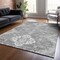 Homeroots 5' X 8' Gray And Ivory Medallion Washable Indoor Outdoor Area Rug 589039 - alternate 2
