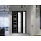 Vdomdoors Front Exterior Prehung FiberGlass Door Frosted Glass / Manux 8088 Matte Black / Sidelight Exterior MANUX8088EXD-BLK-W30+12 x H80-RH - alternate 2