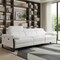 Homeroots 103" White Top Grain Leather Reclining Metal USB Sofa 720336 - alternate 4
