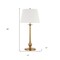 Homeroots 28" Brass Metal Buffet Lamp With White Empire Shade 524376 - alternate 3