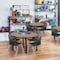 Regency Round Kee Mobile Adjustable Classroom Table W/ 4 Andy Chairs, 36 in W, 36 in L, Noble Oak TB36RNDNOAPCBK45BK - alternate 3