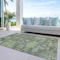 Homeroots 9' X 12' Fern Green And Olive Green Floral Washable Indoor Outdoor Area Rug 604124 - alternate 2
