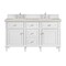James Martin Vanities Lorelai 60" Double Vanity, Bright White, w/ 3 CM Siberian Silestone Top 424-V60D-BW-3SFR - alternate 1